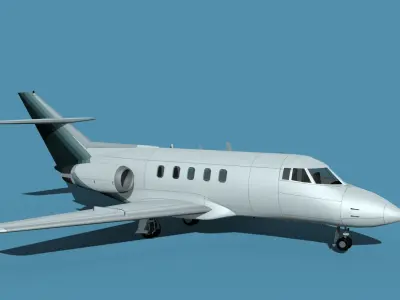 British Aerospace 125 Dominie V08 3D model