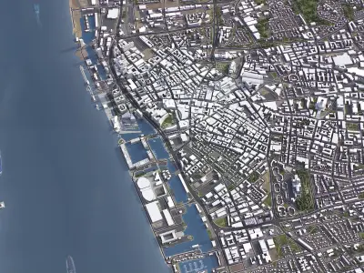 Liverpool - 3D City Model Low-poly 3D model