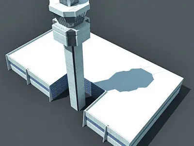 Airport Control Tower 3D model