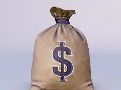 3D Bag Money 3D model