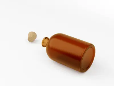 Medical Lab Chemical Bottle Realistic low poly 3D model Low-poly 3D model
