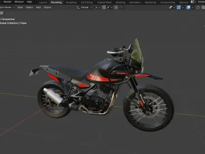 Royal Enfield Himalayan 450 Rally 3D Model 3D model