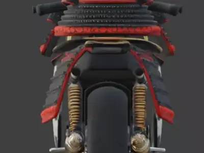 Ornate Samurai Armor Concept Motorcycle Low-poly 3D model