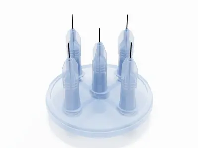 Multi Injector 5 Needles Circular Transparent 3D model