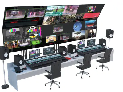 Television Broadcast Control Panel 3D model