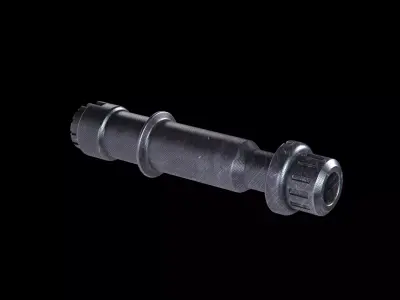 Stock module muzzle brake gear industrial part 3D model