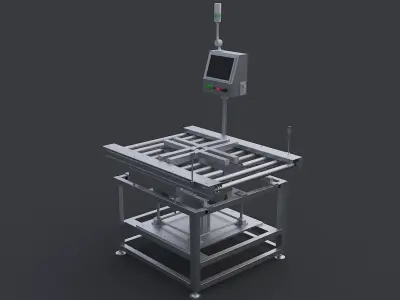 Cross rotating weighing machine 3D model
