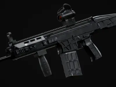 Bren 2 assault rifle Free low-poly 3D model