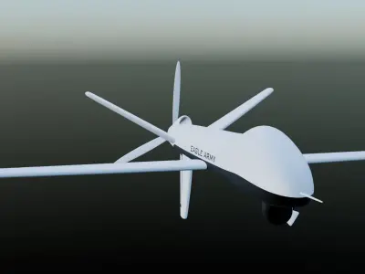 Drone Low-poly 3D model 2