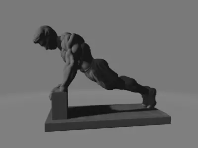 Push Up Gym Athlete 3D print model