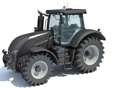 Black Tractor 3D model
