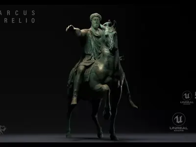Marcus Aurelio PBR 4K UE5 Low-poly 3D model