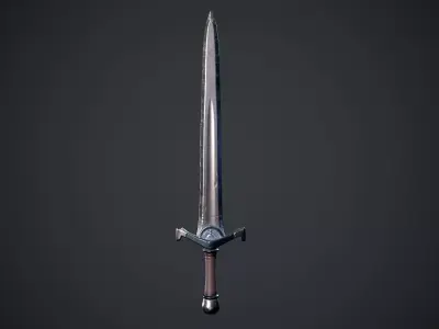 Medieval sword Free low-poly 3D model shop
