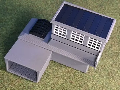 Single Edge Platform Underpass4 1-87 FDM color 3D print model