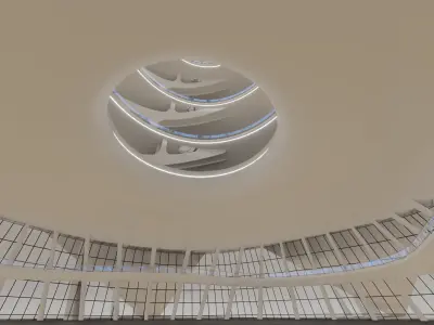 Futuristic Expo Center 3D model 3D model purchase