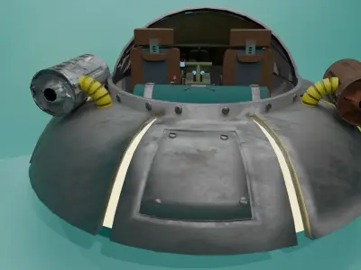 rick and morty space crusier 3D model