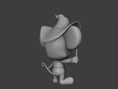 Halloween wizard mickey mouse 01 3D print model