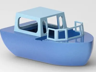 Stylish Tourist Boat 3D print model