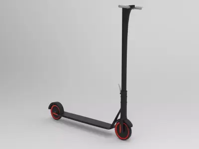 Scooter with wheels Low-poly 3D model