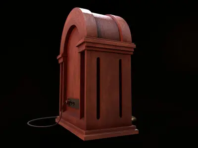 Vintage Radio Transmitter Low-poly 3D model