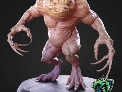 Slaad Lizardman - Pose 1 3D print model