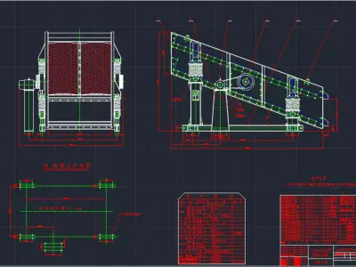Vibrating Screen  2 Decks 2400x6500 3D model
