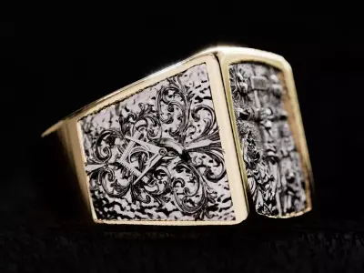 Masonic Ring 3D print model