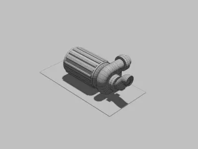 Modular Water Pump  Low-poly 3D model
