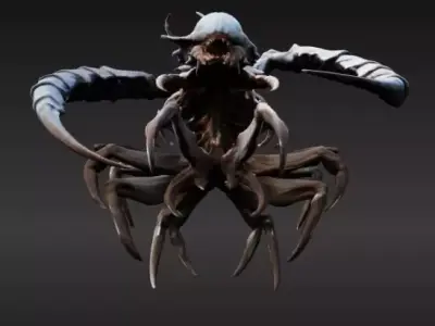Alien Arachnid Spider Monster Fantasy Creature 3D Model 3D model