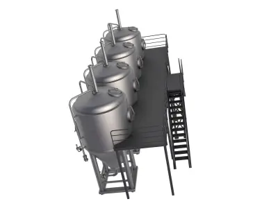 Brewery Fermentation Tank 3D model get
