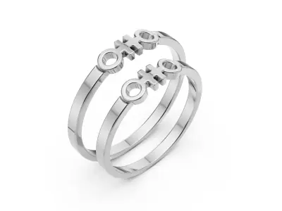 Wedding ring - 4 3D model