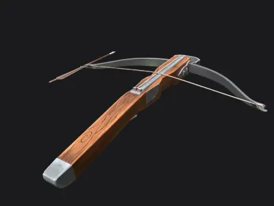 Hand Paint Crossbow 3D model
