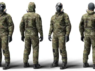 ADF NBCD SUIT Low-poly 3D model