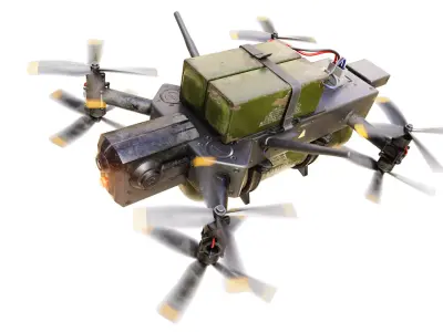 Kamikaze Drone Low-poly 3D model