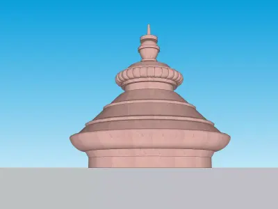 indian temple dome 3D model