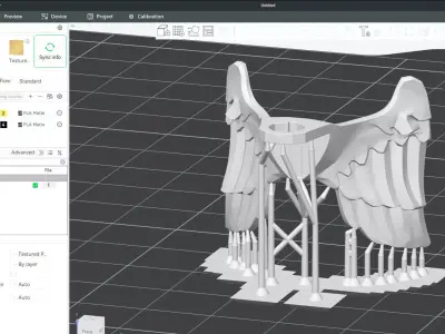 Custom 3D print Minifigure Accessory - Minifigure Wings S1 - 01 3D print model