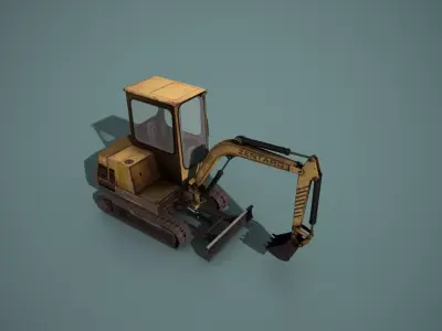 Mini Excavator Low-poly 3D model by baginsky1995 from CGTrader