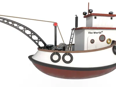 Fish Cash Boat 3D model