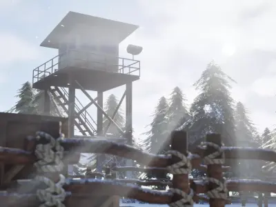 Snowy Outpost 3D model