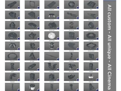 Kitbash 3d - 50 models 3D model