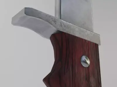 Knife Survival Hunting  Low-poly 3D model