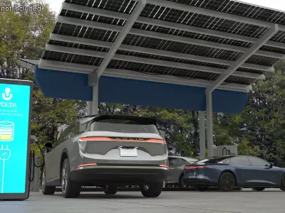 Lucid Gravity Electric SUV with Charging Station 3D model