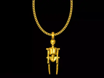 Skelaten pendant charms - one inch pendant 3D print model purchase