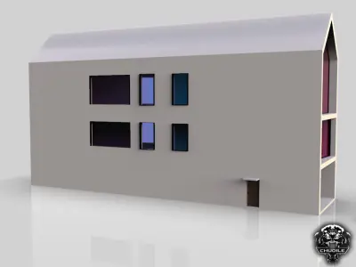 Modern Building Low-poly 3D model purchase