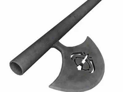 Sikh symbol hatchet 3D model