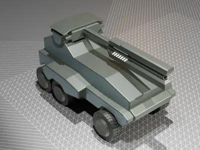 Middle Artillery 3D model