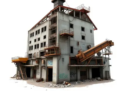 Abandoned Factory Complex Urban Decay model pack Low-poly 3D model