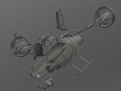 NORD 501 combat VSTOL 3D print model