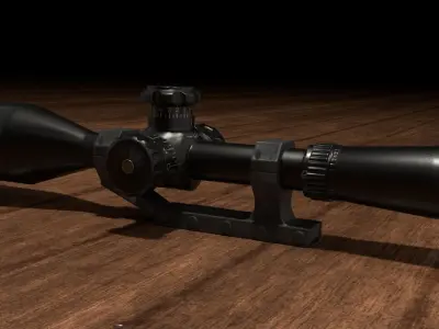 Scope 4-20X zoom Low-poly 3D model