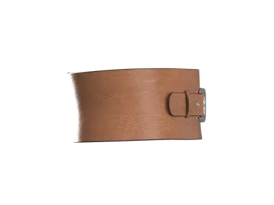Brown Leather Buckle Belt 3D model